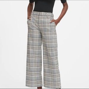 NWT Banana Republic Plaid Wide Leg pants